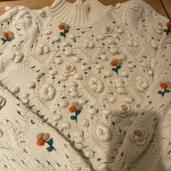 ***SOLD*** LIMITED EDITION -  Handcrafted  Zara Embroidered Sweater - Picture 3 of 3
